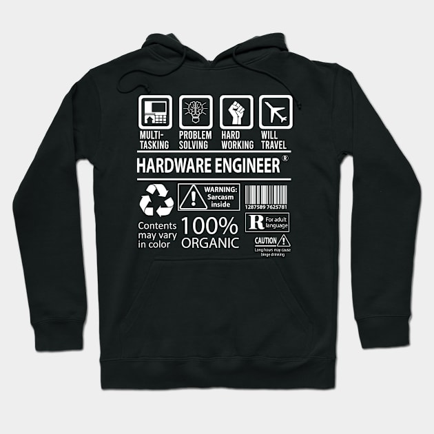 Hardware Engineer T Shirt - MultiTasking Certified Job Gift Item Tee Hoodie by Aquastal